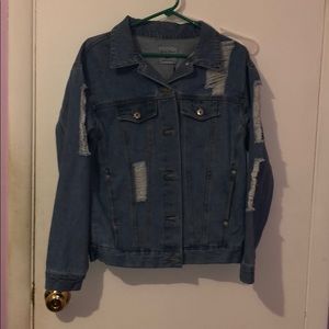 Ripped jean jacket